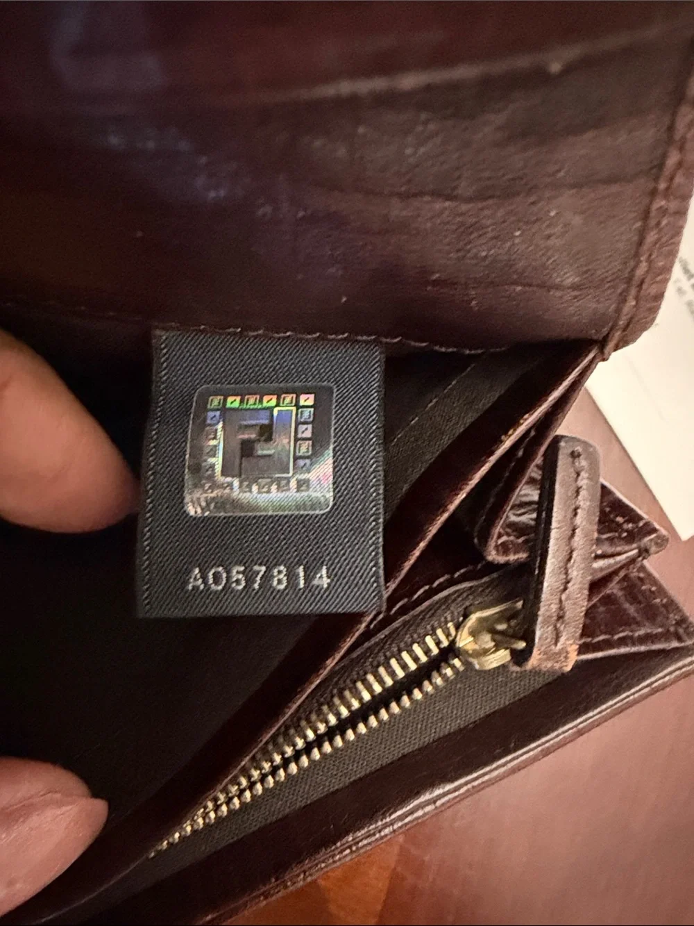 Fendi Brown and Tan Zucca Canvas Long Wallet